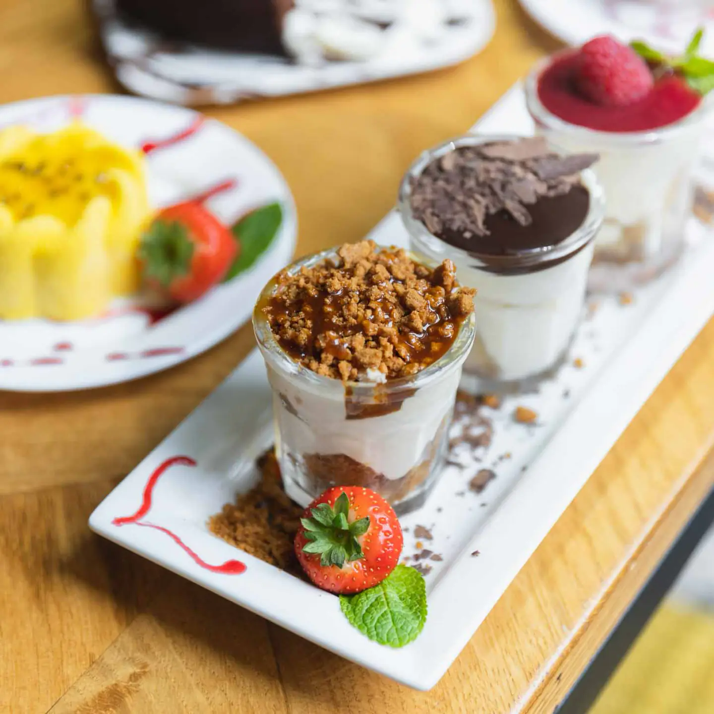 Desserts en verrine et fruits frais du Yankees Coffee